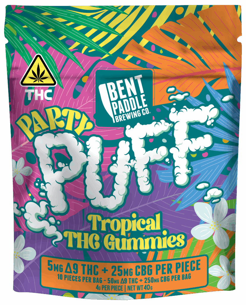 bent paddle party puff gummy